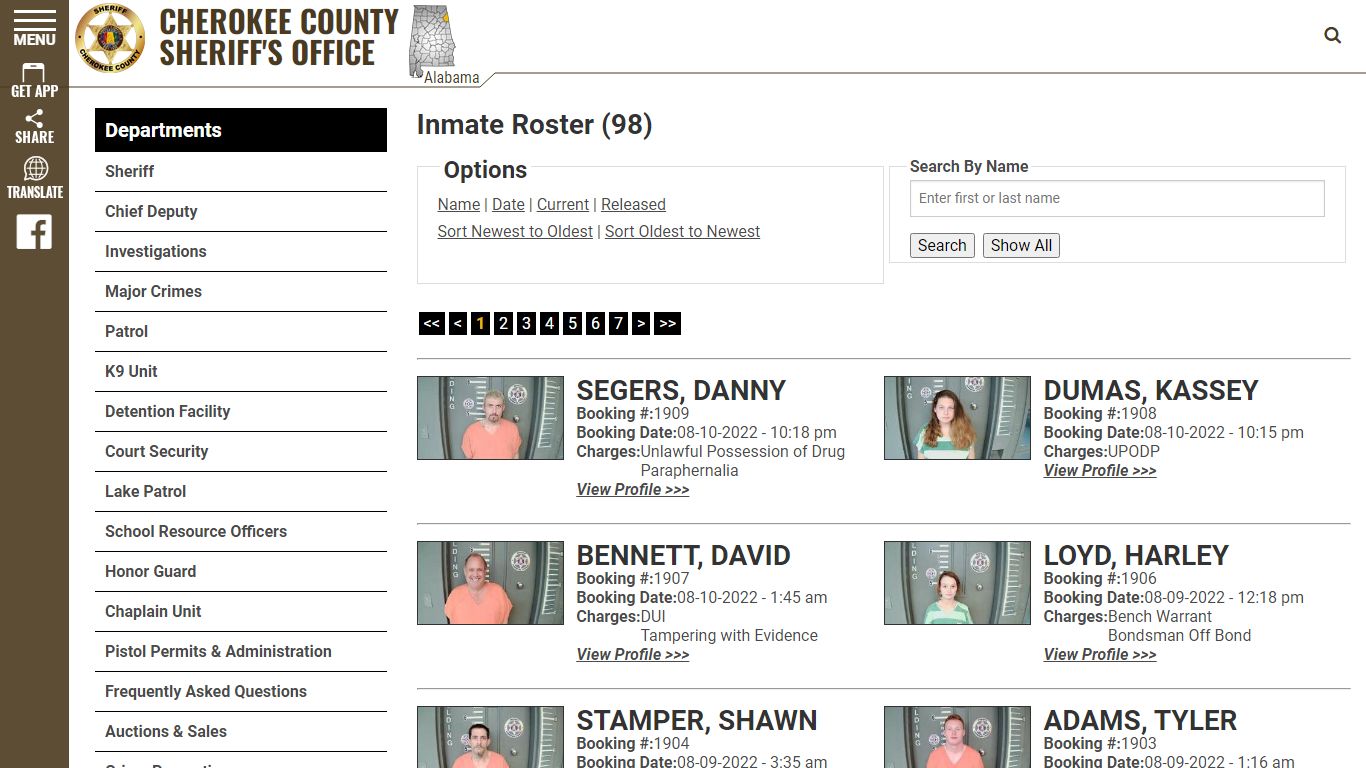 Inmate Roster - Cherokee County Sheriff AL